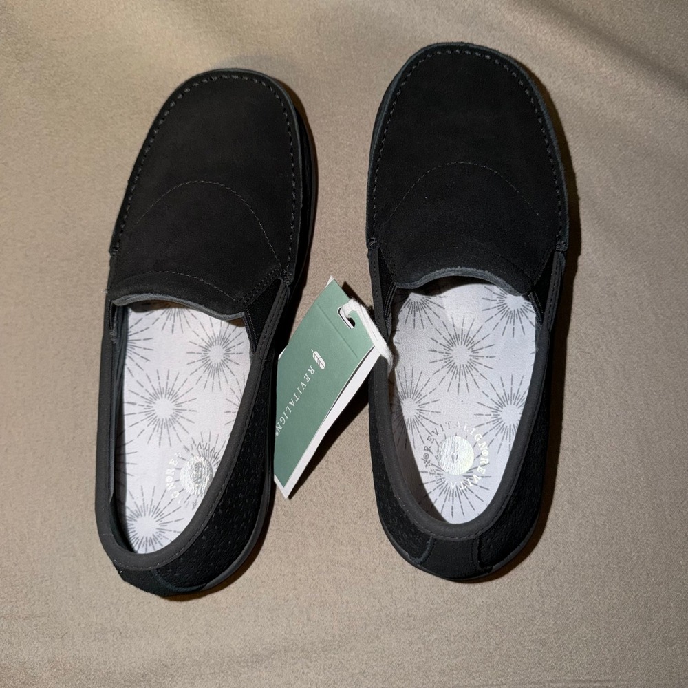 Revitalign Siesta Star Black Slip On Loafers RV1186BLK080 Womens 8B Orthotic - Picture 3 of 9